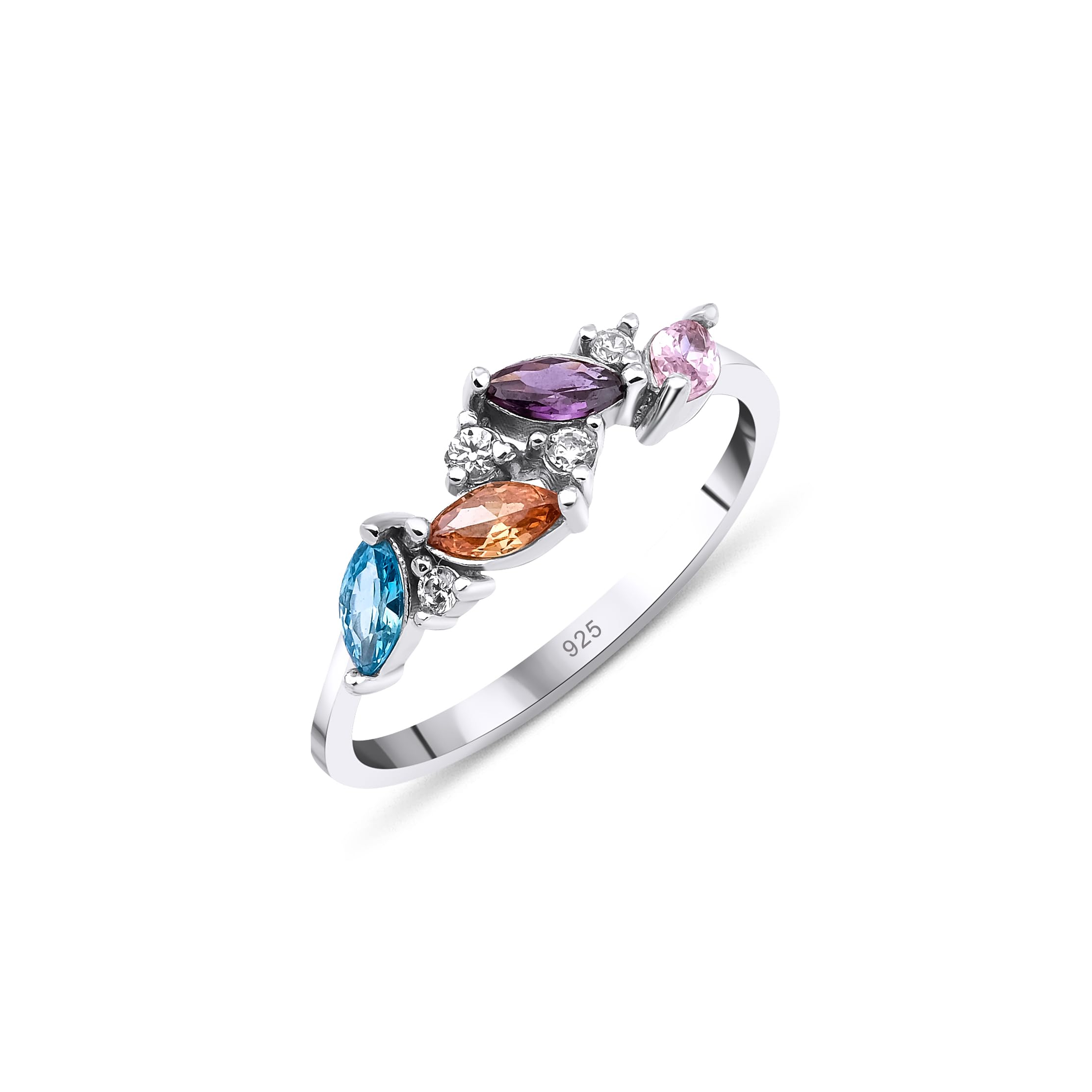 Marquise Birthstones Unique Ring
