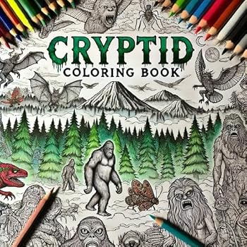 Paperback Cryptid Coloring Book: A Journey into the World of Legendary Creatures: Explore 26 Mysterious Beings from Myth and Folklore Book