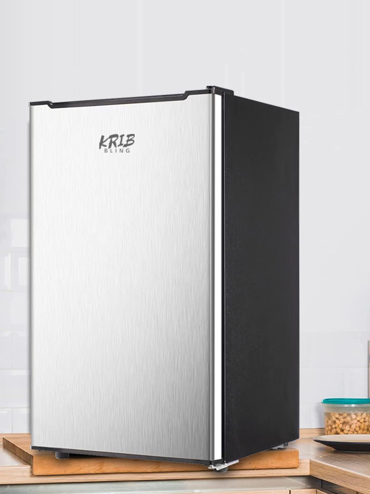 Upright Freezer 3.0 Cu.Ft Freestanding Freezer With Adjustable Thermostat For Bedroom, Office, Kitchen, Dorm Silver Flower on Fridge.com - View 5