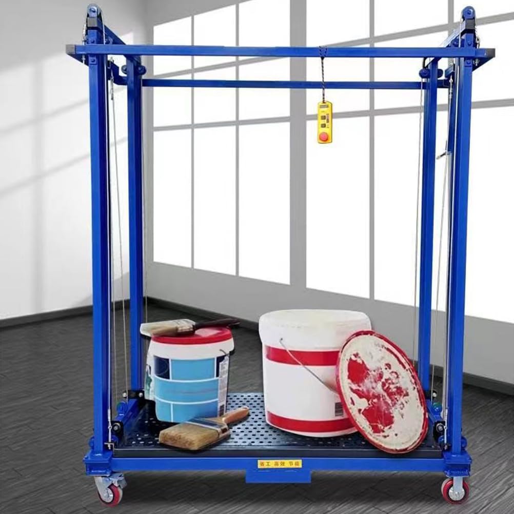 Échafaudage mobile électrique entièrement pliable avec télécommande et roulettes, plate-forme élévatrice facile à utiliser