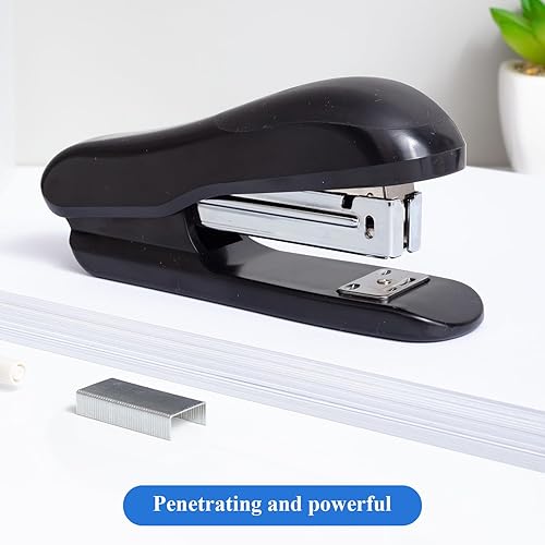 Miniatura 2 de M&G Engrapadora portátil de escritorio con capacidad de 25 hojas, dos modos de encuadernación, grapadoras clásicas con 1000 grapas, grapadoras