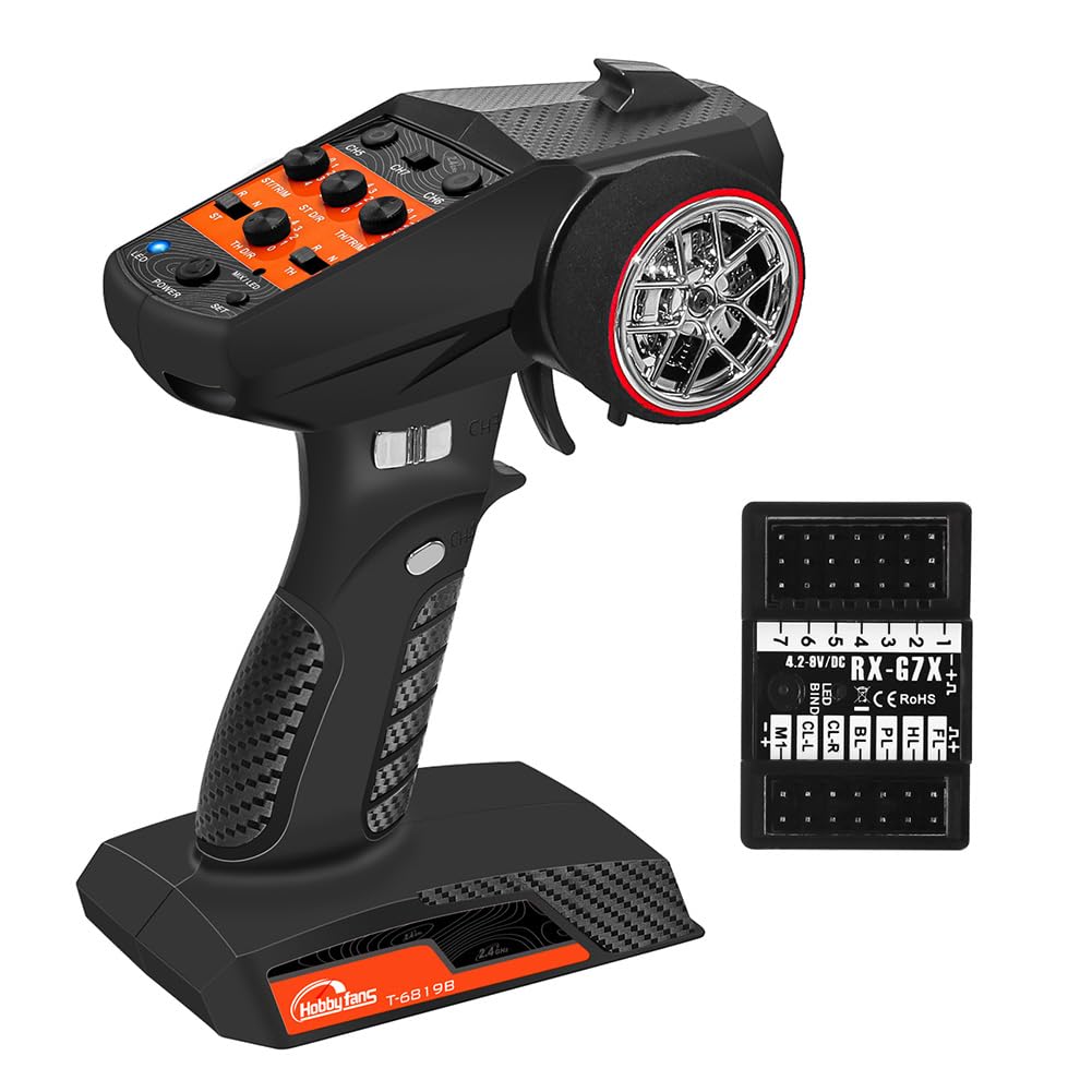 7-kanałowy nadajnik i odbiornik RC 2,4 G Anti-Jamming Remote