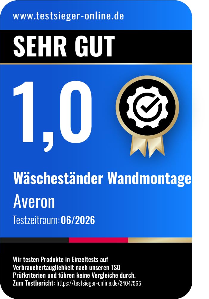 averon Wäscheständer Wandmontage, Wäscheständer Wand, Wandwäschetrockner, Wäschetrockner Wand, Wandtrockner Ausziehbar, Wäscheständer,Wäscheleine