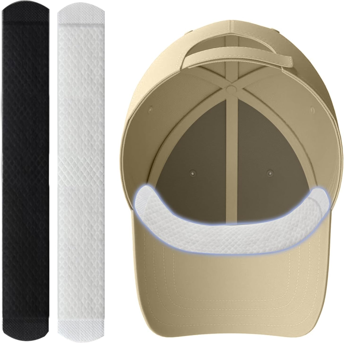 Hat Sweat Liner Self Adhesive Hat Linesr Sweat Protection Skin Friendly Prevent Makeup Stains Sweatband Pads for Women Men Golf Baseball Caps