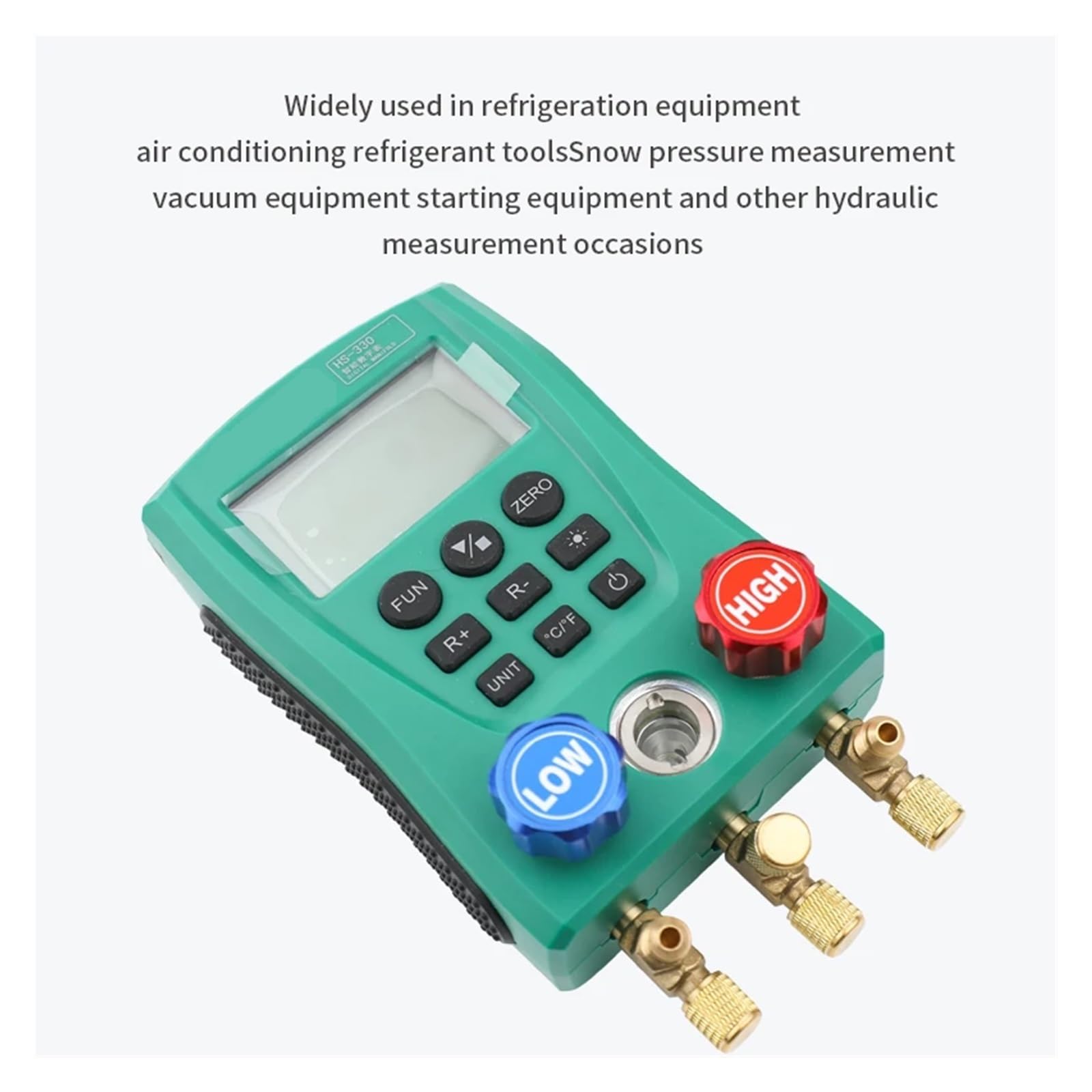 CIRONI Vakuum-Messgerät, digitaler Hauptfalt-Vakuum-Druck-Temperatur-Messgerät-Tester (Color : Only Gauge no Clamps)