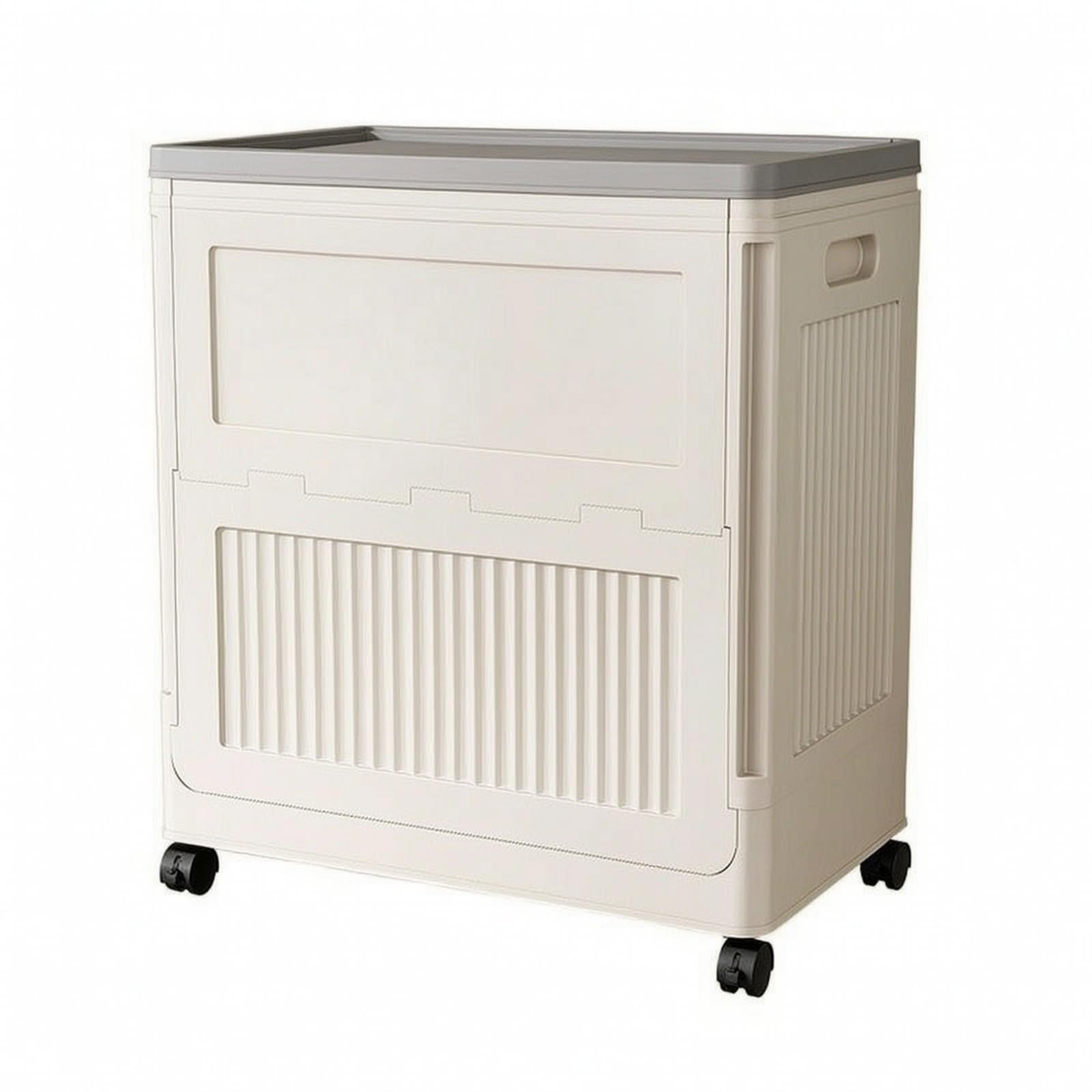 Boîte Rangement pour Vêtements Mobile, Gris, 50 Cm