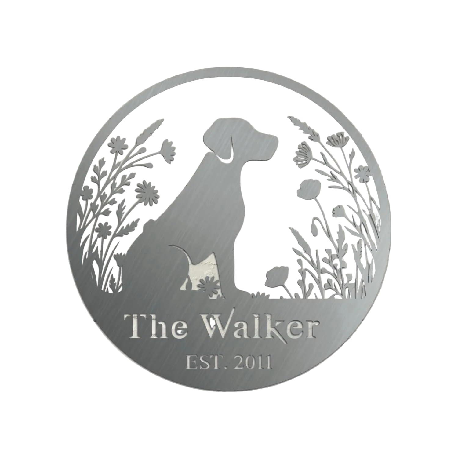 Image Industry Personalised Dog in Meadow Steel Garden Sculpture