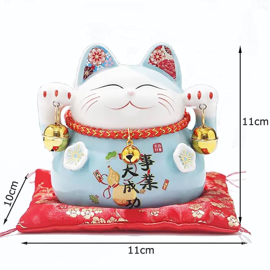 ひ*！様 新品未使用　開運招福猫　１０号　大きな　左手　招き猫　貯金箱　アイライ ひ*！様 新品未使用開運招福猫10号大きな左手招き猫貯金箱アイライ