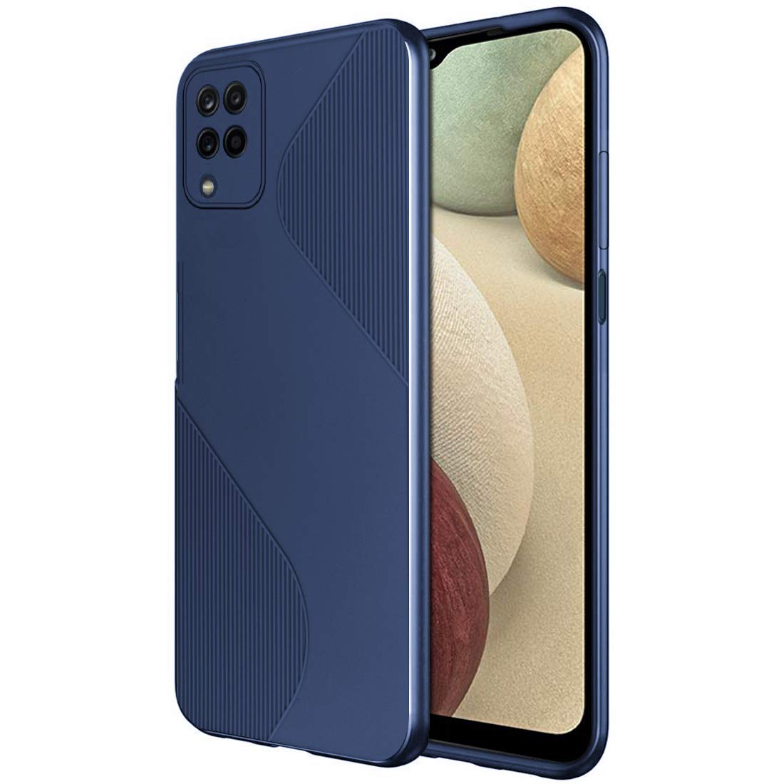 Casotec Matte Finish S-Style Pudding Soft Silicon TPU Back Case Cover for Samsung Galaxy A12 - Blue (B08Z815P62) Amazon Price History, Amazon Price Tracker