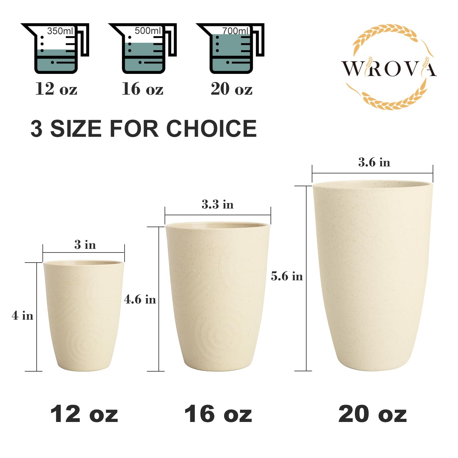 Hausfelder Set di 6 bicchieri, bicchieri infrangibili riutilizzabili da campeggio e per bambini, bicchieri plastica rigida 6 x 275 ml