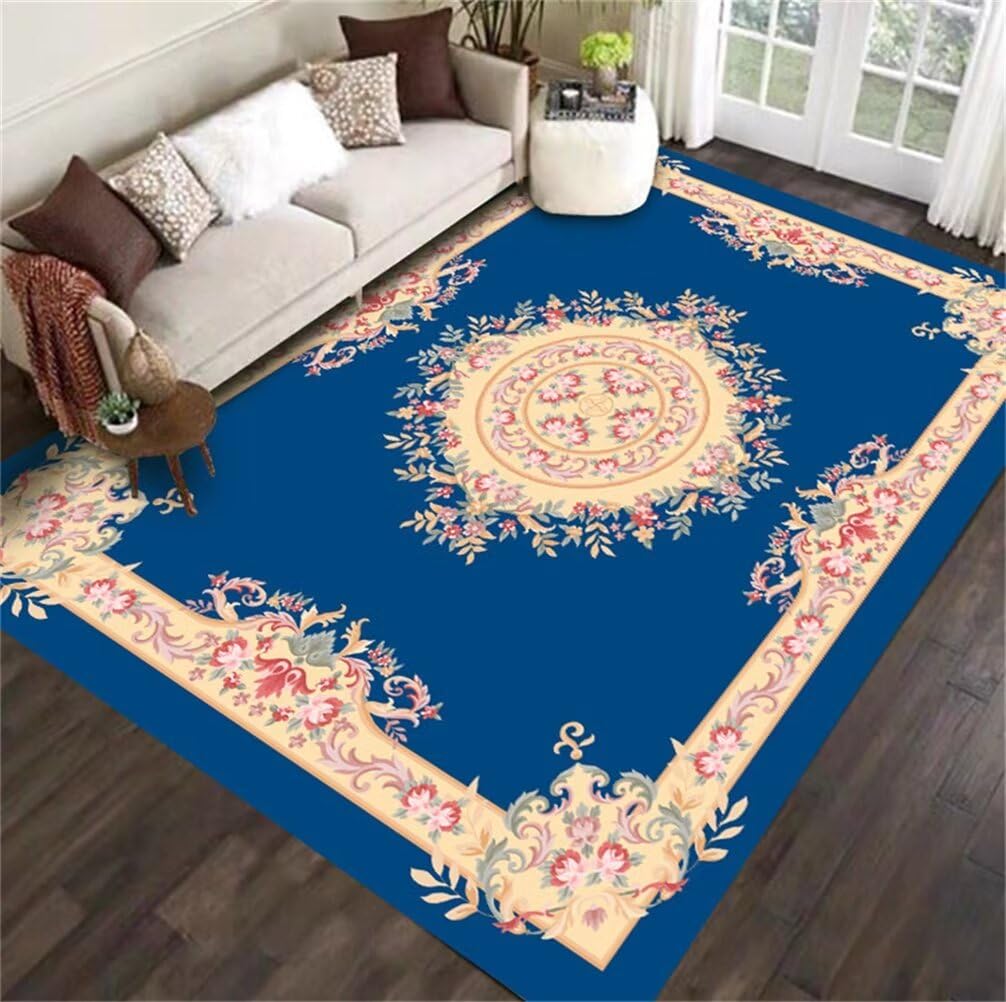 Tapis chambre adolescent bleu 160x210cm pour espace cocooning