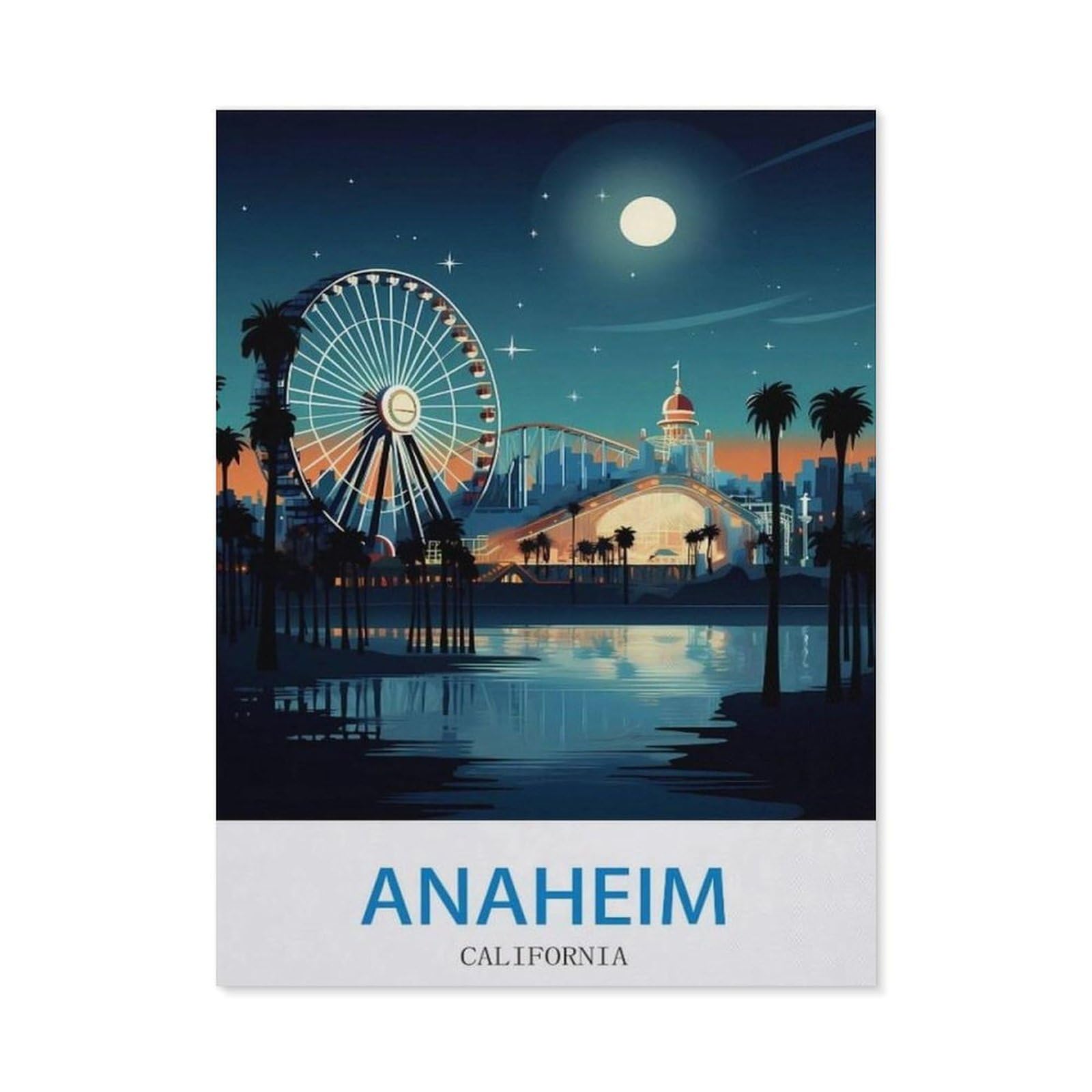 BEAYODKP 5D DIY Diamond Painting，Anaheim California（40 x 50 cm）