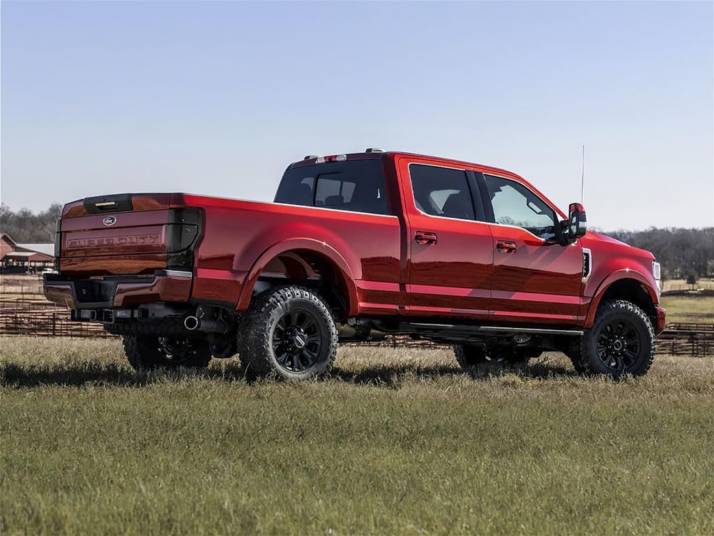 Rvinyl Tail Light Pre Cut Film Tint Cover Kit in Blackout Smoke Compatible with Ford F-250 2020-2022 with Blind Spot Information System - Adhesive Backs