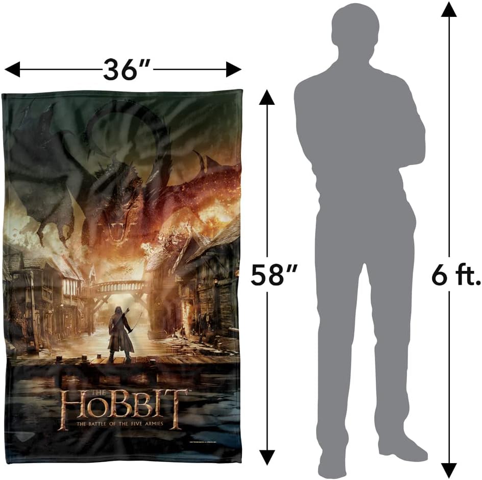 LOGOVISION The Hobbit Battle of The Five Armies Poster Fleece Blanket 36" x 58"