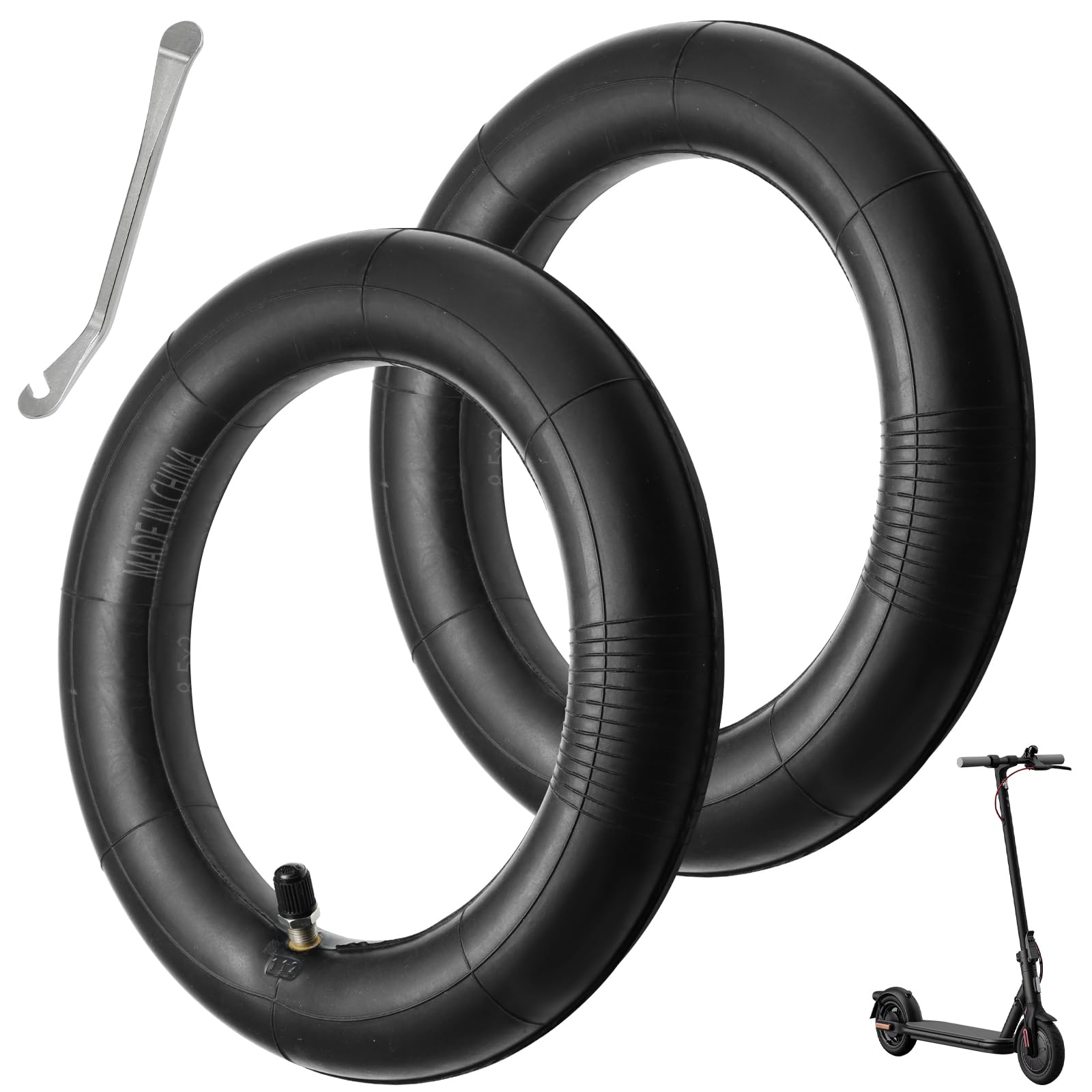 2PCS 8,5 Pulgadas Neumáticos Interior Compatible con Xiaomi Scooter Eléctrico Xiaomi 4 Lite/M365/1S/PRO/Pro2 Cámara de Aire Inflable Amortiguación, Suavidad y Silencio Camara Patinete