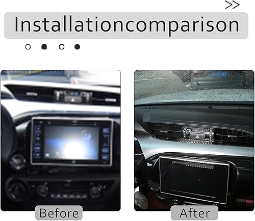 Miniatura 3 de Para Toyota Hilux 2015 2016 2017 2018 2019 2020 2021 Pegatina 3D de fibra de carbono suave Control Central Vent Frame Trim Cubierta Interior