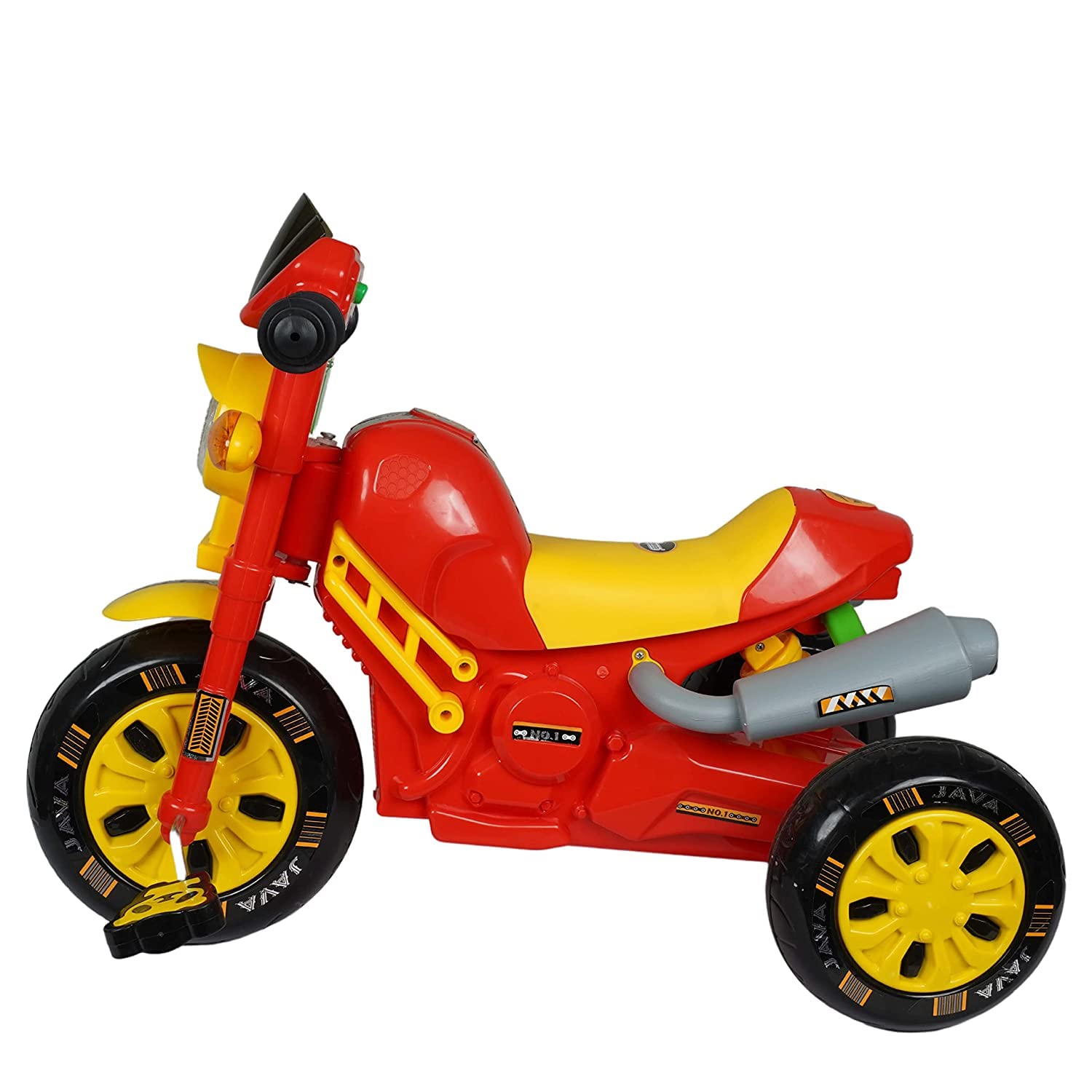 JoyRide Mini Bullet Scooter for Kids Plug & Play with Head Light Cushion Seat High Java Tricycle Smart Design Ride On Tricycle RED 1