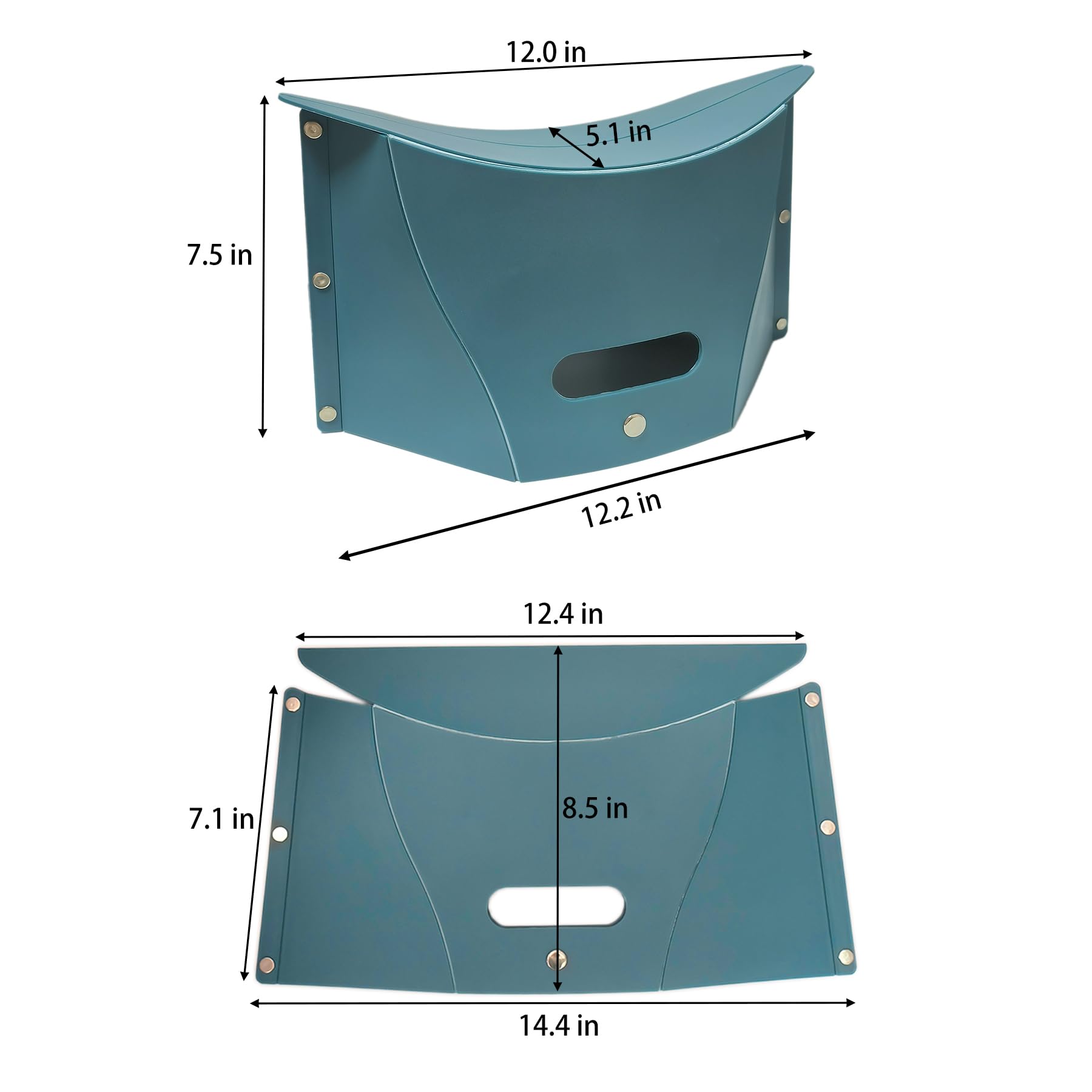 Folding Portable Camping Stool Ultralight Folding Stool for Outdoor, Hiking, Backpacking Compact Design Waterproof Outdoor Stool, Durable PP Material, Easy to Carry & Store(Blue)