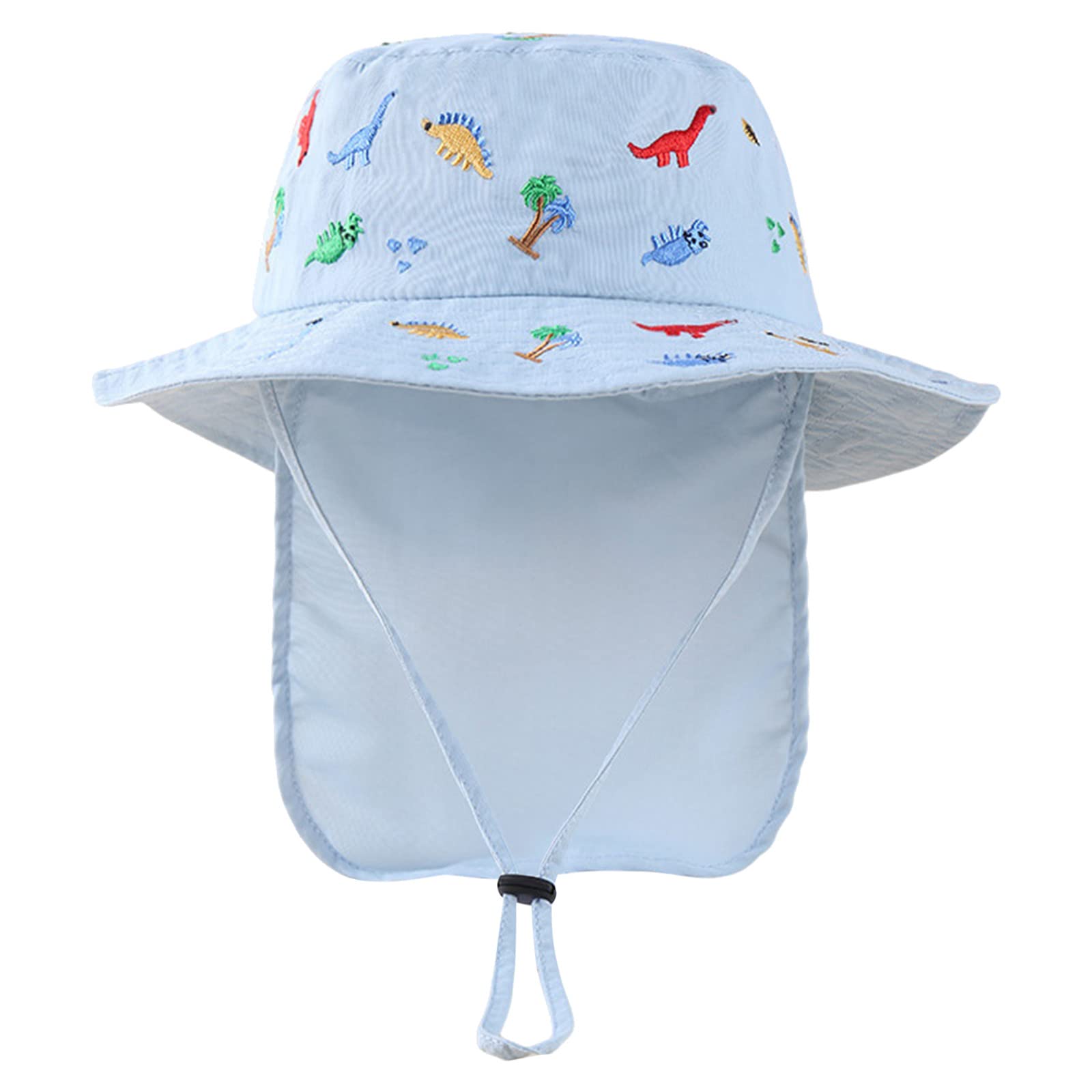 Genérico Unisexo Bebé Niña Niño Sombrero de Sol Verano Ajustable Pescador Gorra Protección de Sol Anti UV Sombrero Bordado de Dibujos Animados para Exteriores Natación Playa Piscina