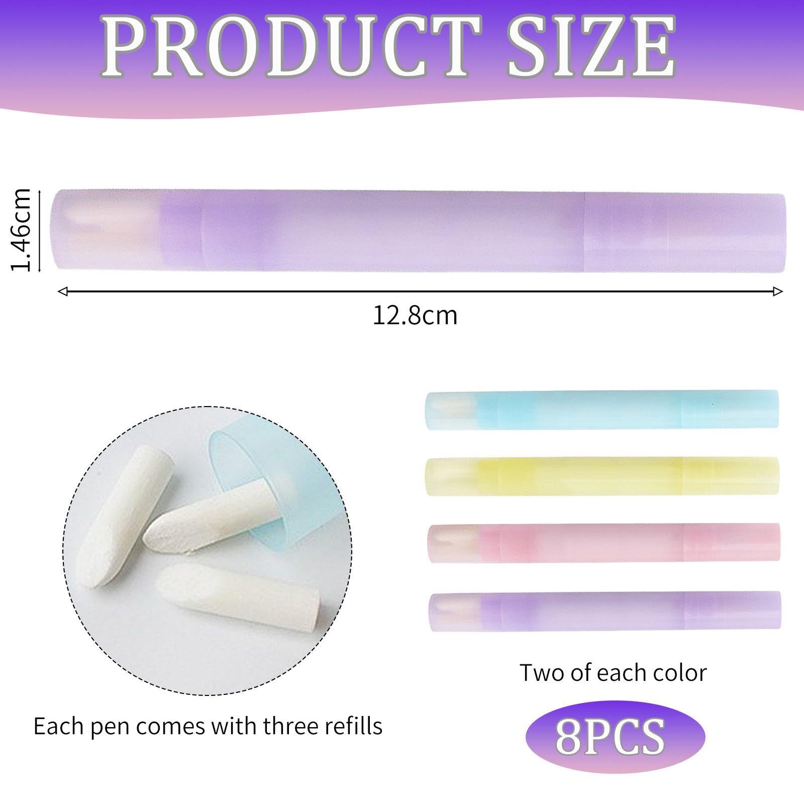 Penna Per Strumenti Per La Pulizia Delle Unghie Da 8 Pezzi, Penna Per La Correzione Dei Bordi Delle Unghie, Penna Per La Pulizia Dello Smalto Multifunzione, Strumento Per Nail Art.