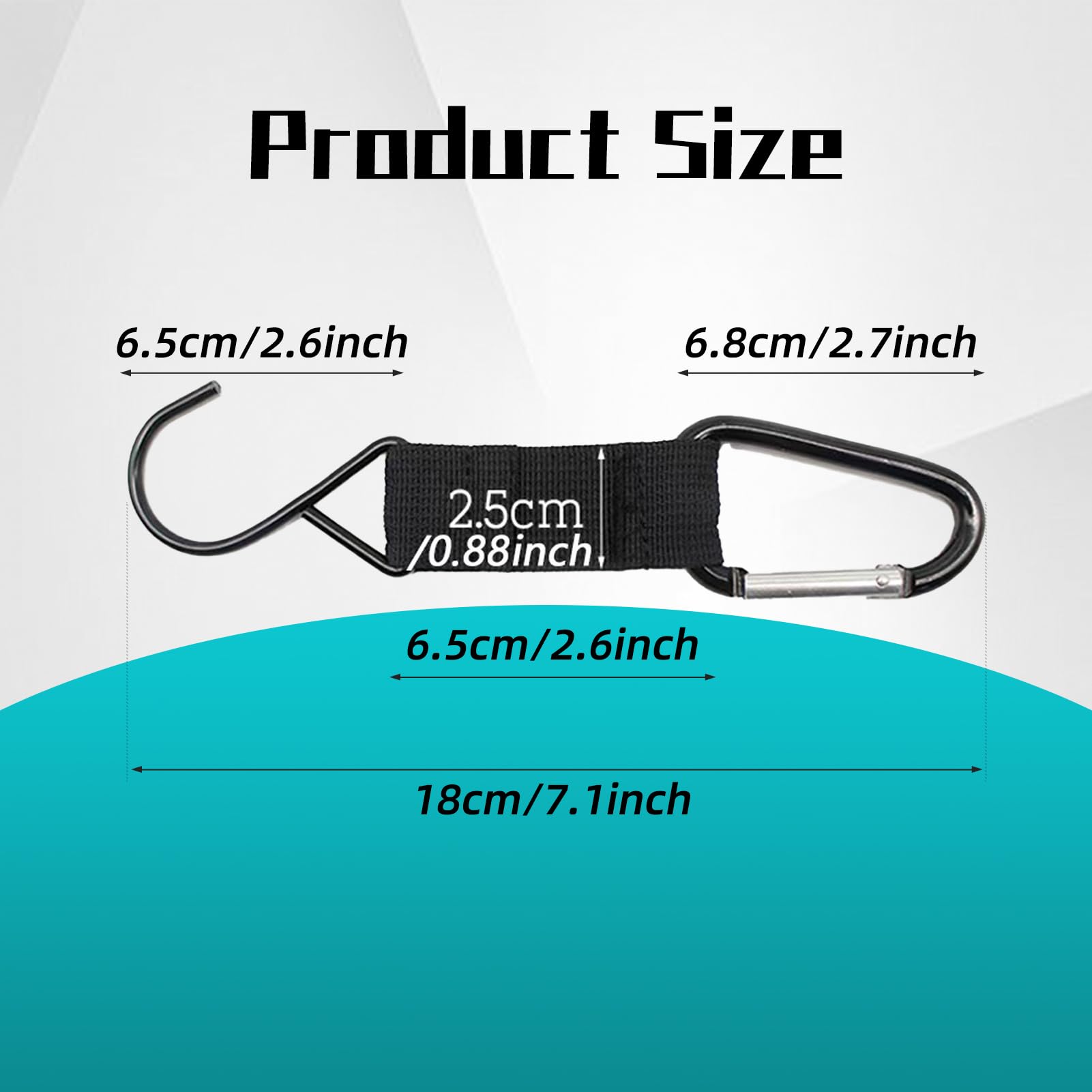 HAIYISHIYE Fence Hooks for Bat Bags and Water Bottle,Hanging Buckles Metal Hooks for Baseball,Tennis,Softball,Football Bag Outdoor Sports Equipment (5)