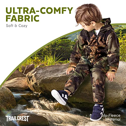 TrailCrest Treel Infant - Toddler Camo Full Zip Hoodie Sweatshirt Fleece Jacket & Pants Set - Image 3
