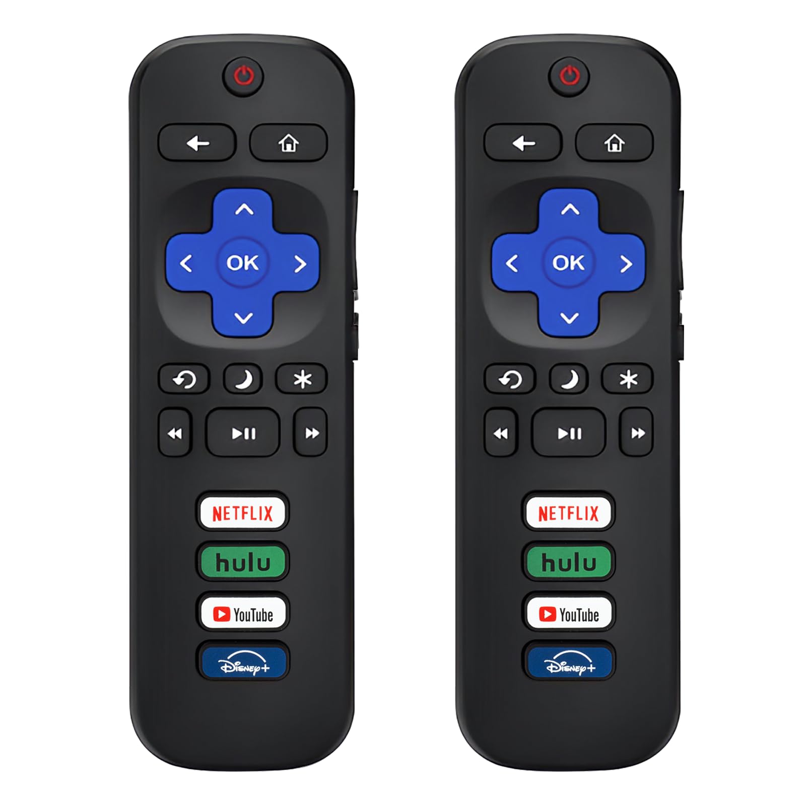 New Universal TV Remote Compatible Only for R-ku TVs Remote,Compatible for TCL R-ku/Hisense R-ku/Onn R-ku TVs (Not for R-ku Stick and Box) (Pack of 2)