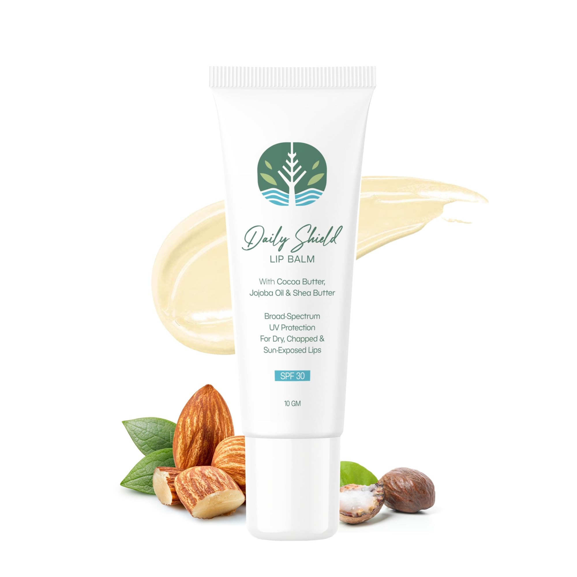 Sarva Nani-Dadi's Daily Shield Lip Care Balm, Deep Moisturizing & Healing, SPF 30 Zinc Oxide Protection, Natural Antioxidant Formula