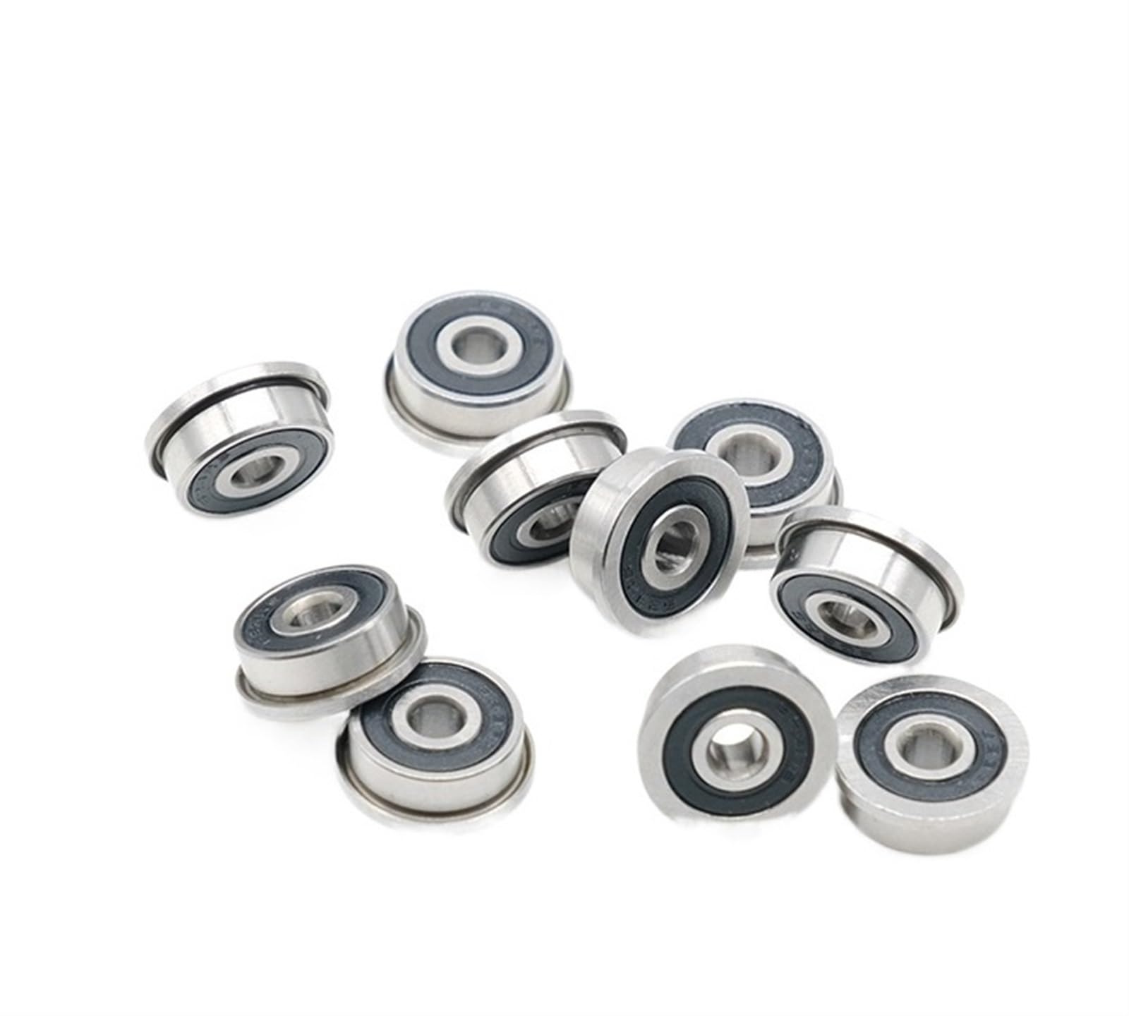 VSPPJYFG Bimetal Seal Shield Micro deep Groove Bearing 10pcs F623-2RS 3x10x4mm Flanged Bearing Ball Bearings 3D Print Bearings