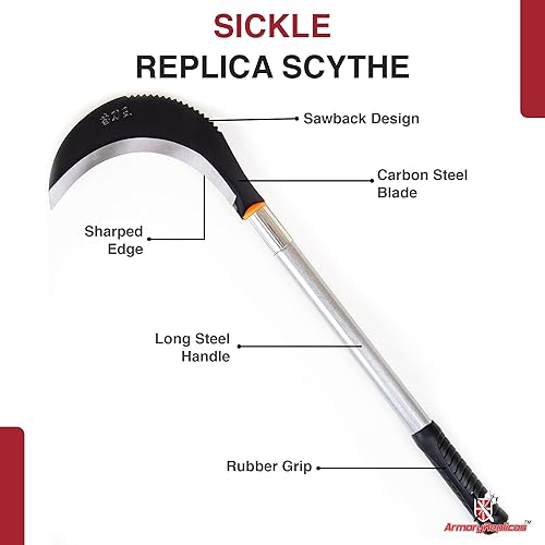 Miniatura 3 de Armory Replicas - Swift Means - Hoz de limpieza de cepillos para exteriores - Herramienta de mantenimiento para mejorar el césped del patio en casa