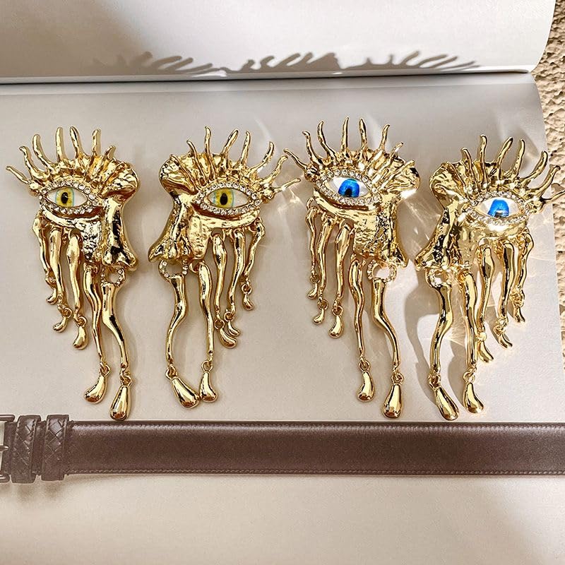 Evil Eye Earrings for Women, 18K Gold Plated Alloy Hoop Earrings, Handmade Mom Dangle Earrings Gift for Christmas Mother Holiday4