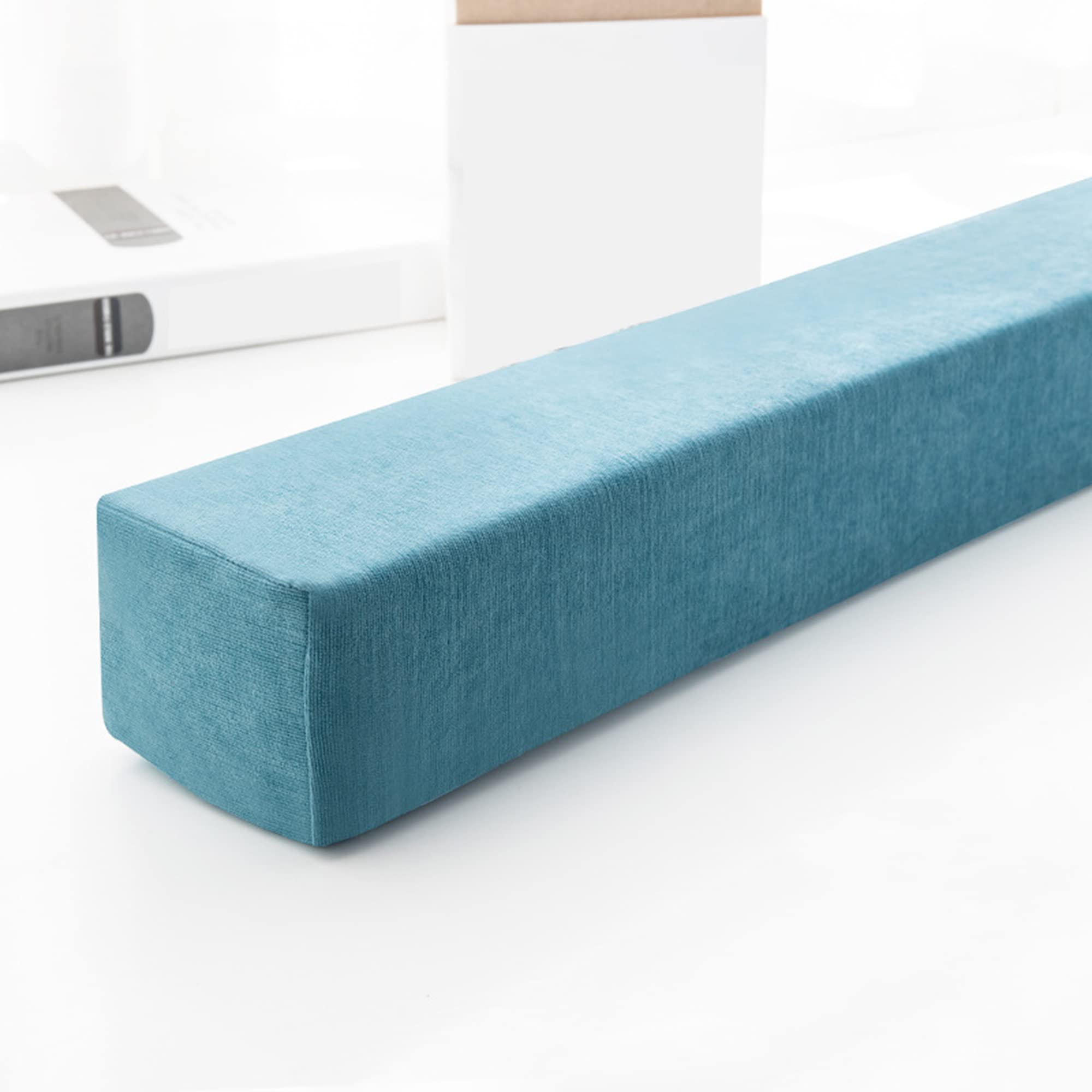 XIEMINLE Sofa Bolster Armrest Cushion, Headboard Pillow Bed Bridge Twin to Single/Double/King Bed, Long Bed Sofa Gap Filler, Removable Armrest Pillow for Hotel,120 * 5 * 8cm,Blue2