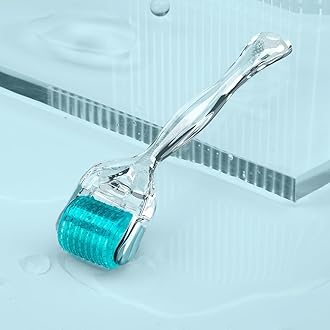 Derma Roller 0.25mm Titanium Needles, 192 Micro Needle Dermal Roller- Microdermabrasion Tool At Home Use