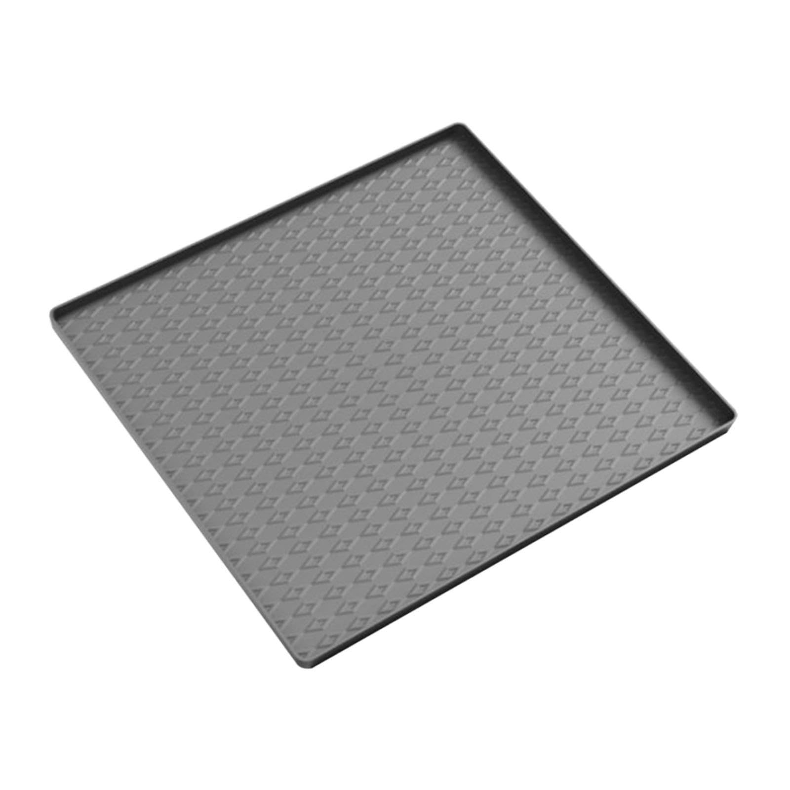Tropfschale, Bodenmatte für Den Kühlschrank, Verhindert, Gefriermatte, Tablett, Mini Tropfschale für Den Kühlschrank, Luftentfeuchter, Schreibtische, Grau 65 × 65 cm-Stil e