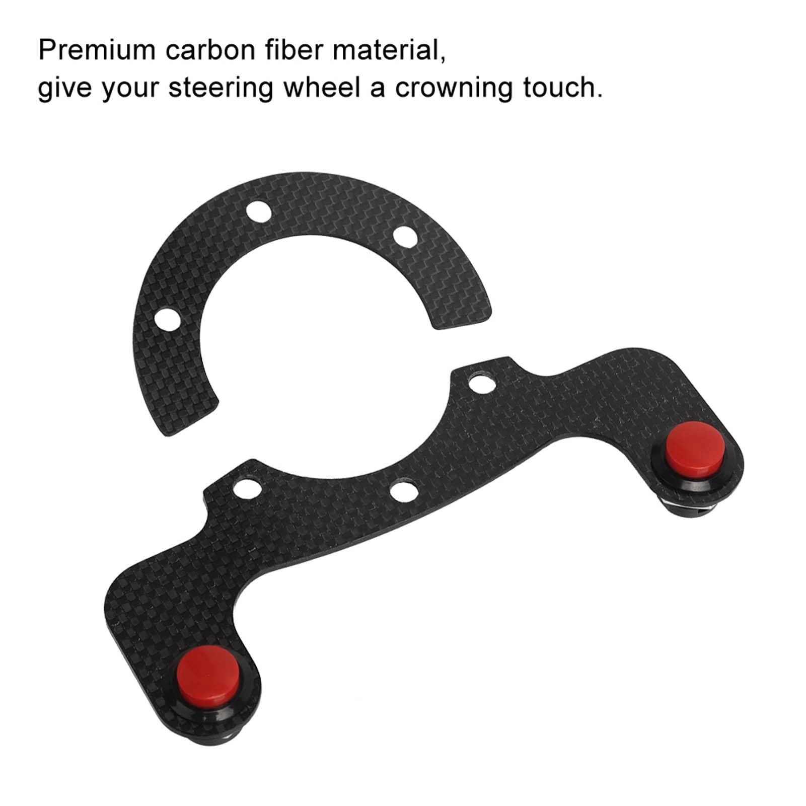 KIMISS Carbon Fiber Przyciski klaksonu zewnętrzne for/OMP/Nardi/Sparco – 6 Boltów, Akcesoria tuningowe do kierownicy