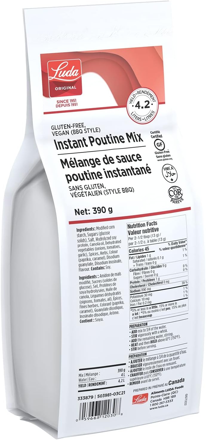 Instant, Gluten-Free, Vegan Poutine Sauce Mix (BBQ Style) - 13.8 oz makes 30 servings