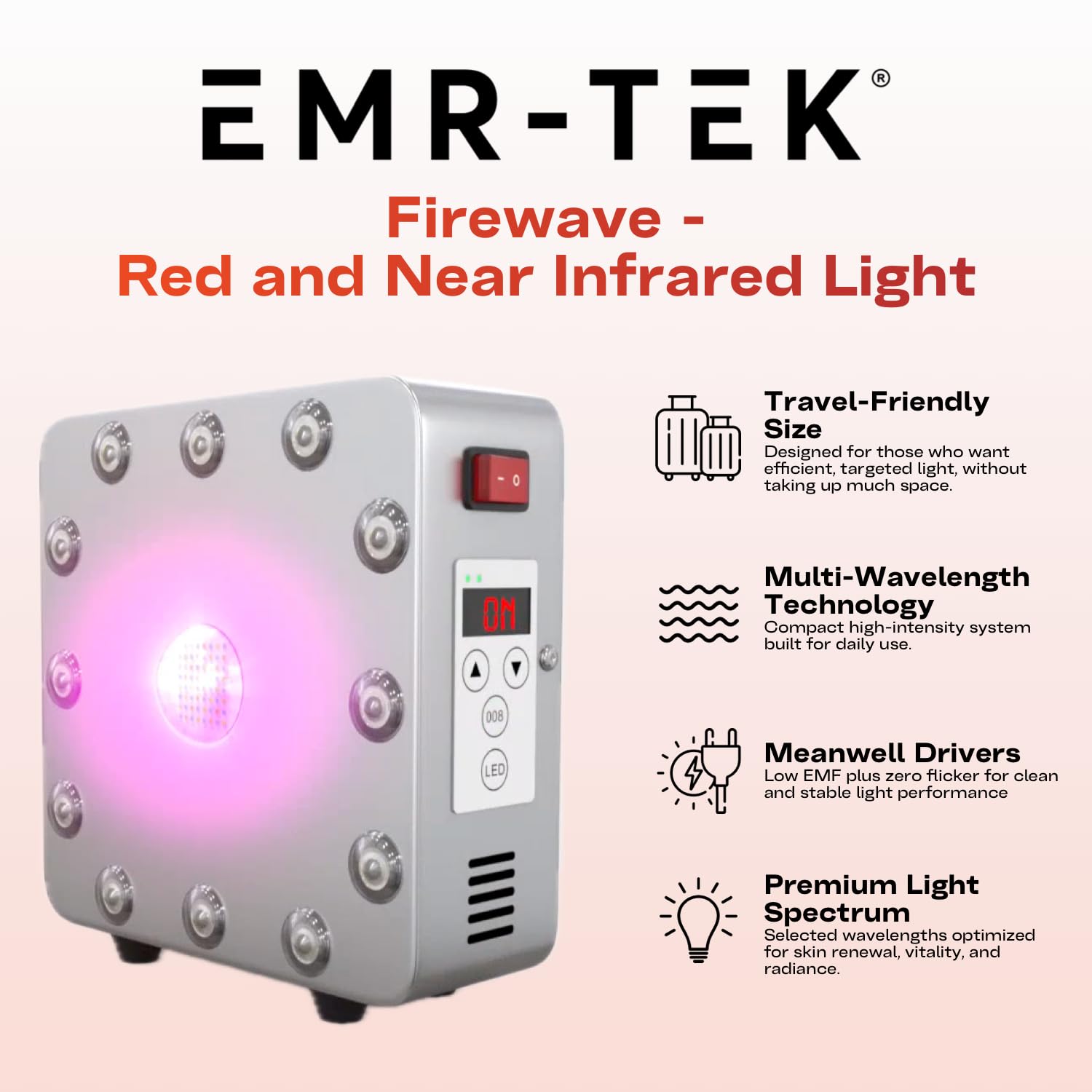 Amazon.com: EMR-TEK Firewave Red Light Therapy for Face & Body
