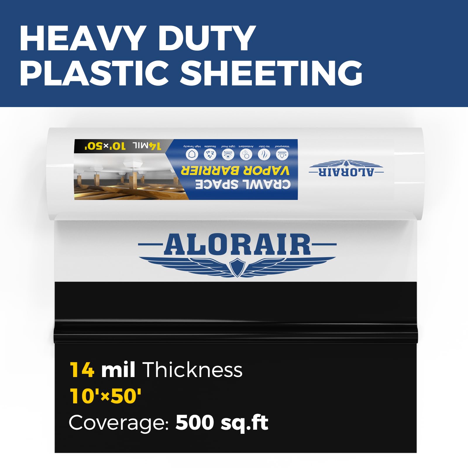ALORAIR Vapor Barrier - Crawl Space Protection -2 ALORAIR Vapor Barrier - Crawl Space Protection -2