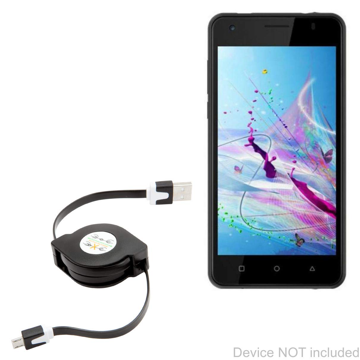 BoxWave Cable Compatible with iVooMi V5 - miniSync, Retractable, Portable Sync Cable