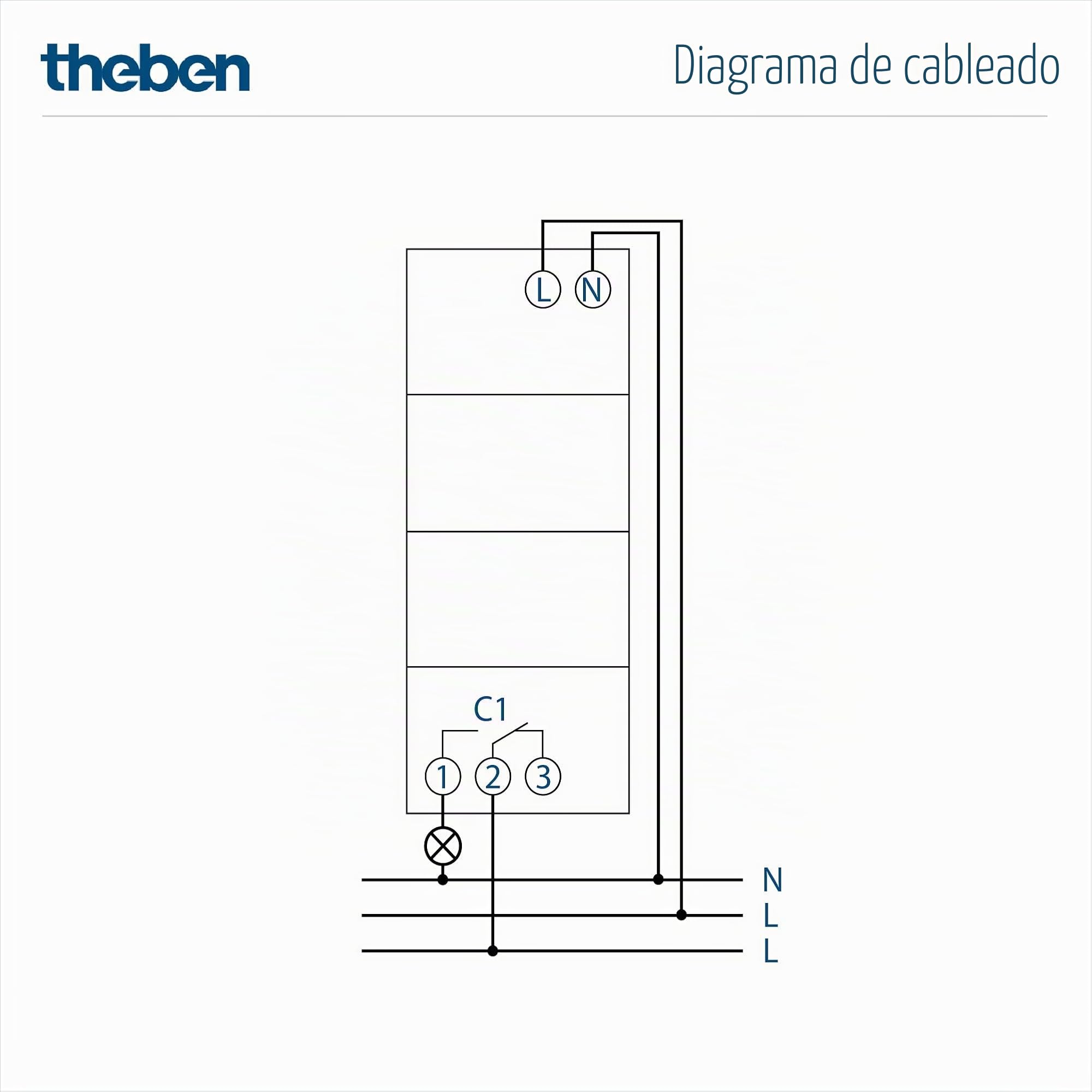 Theben 6100087 TR 610 top3 E interruptor horario digital 1 canal semanal | 600 W LED, 10 años de reserva de marcha, precisión +/- 0,25 s/día, 800 A/200 µs, carril DIN, 56 memorias, App