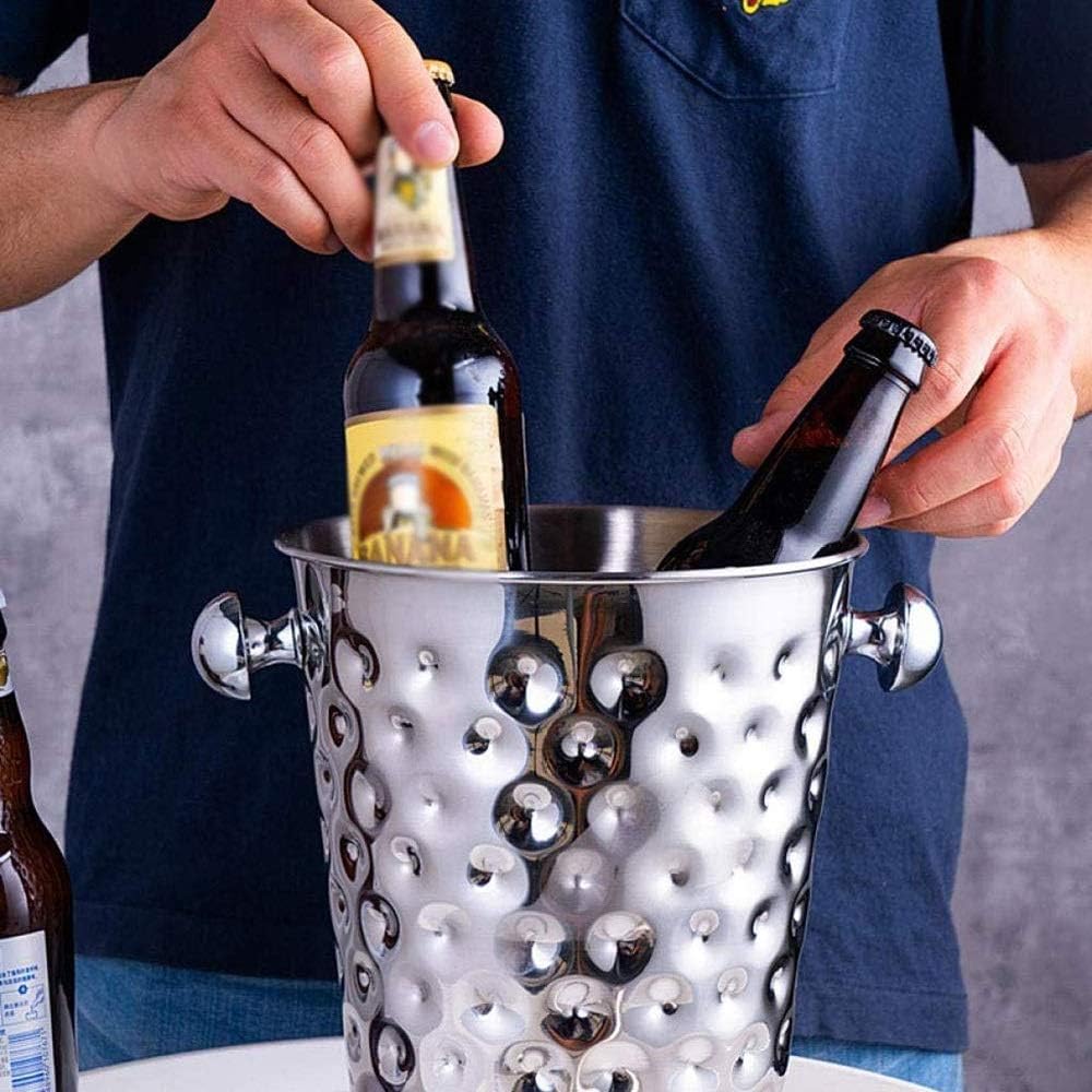 Ice Bucket Stainless Steel Metal Ice Bucket