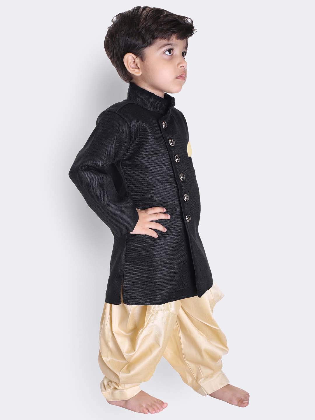 Jbn Creation Baby Boy's Cotton Ethnicwear (Vasbsw120Go_14_Gold_0-6 Months)