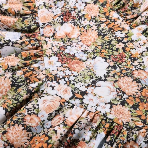 Scarlet Darkness Floral Mini Corset Dress for Women Teen 2026 Summer Spring Flowy A-Line Sundress with Pockets Dark Mixed Floral XXL — view 3