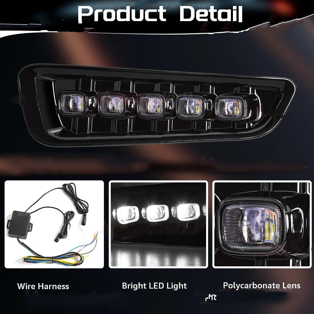 Faros Antiniebla Para Ford Para Raptor Para SVT Para F150 (2016-2020) Con Luces Diurnas LED DRL, Intermitentes Amarillos Accesorios 12V Coche Luces Antiniebla