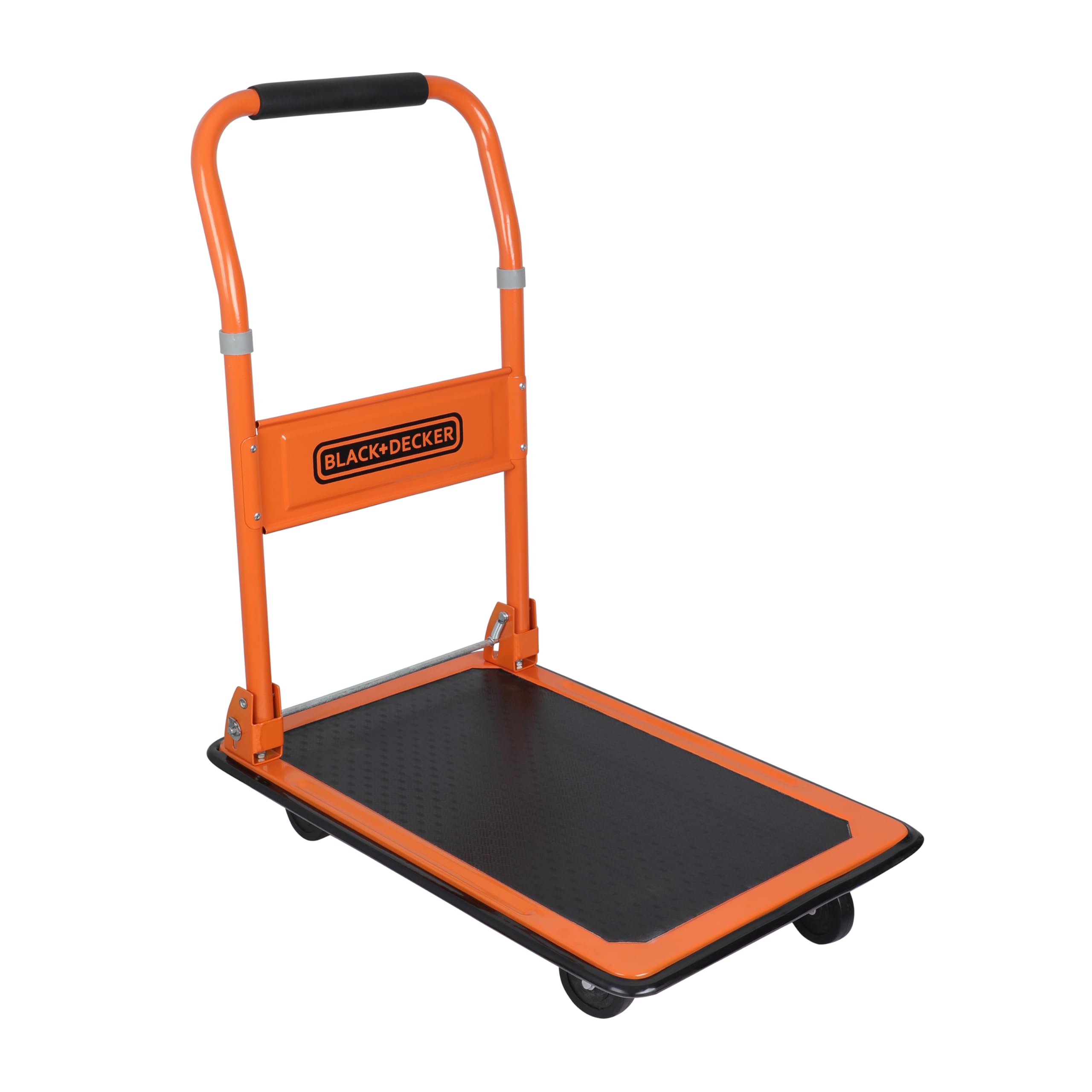 BLACK+DECKER BXWT-H303 Folding Platform Trolley - Hand Truck Max. 80KG - Trolley on Wheels 60 x 40 x 80.5 cm - Transport Cart with Handle - Easy to Store - Steel