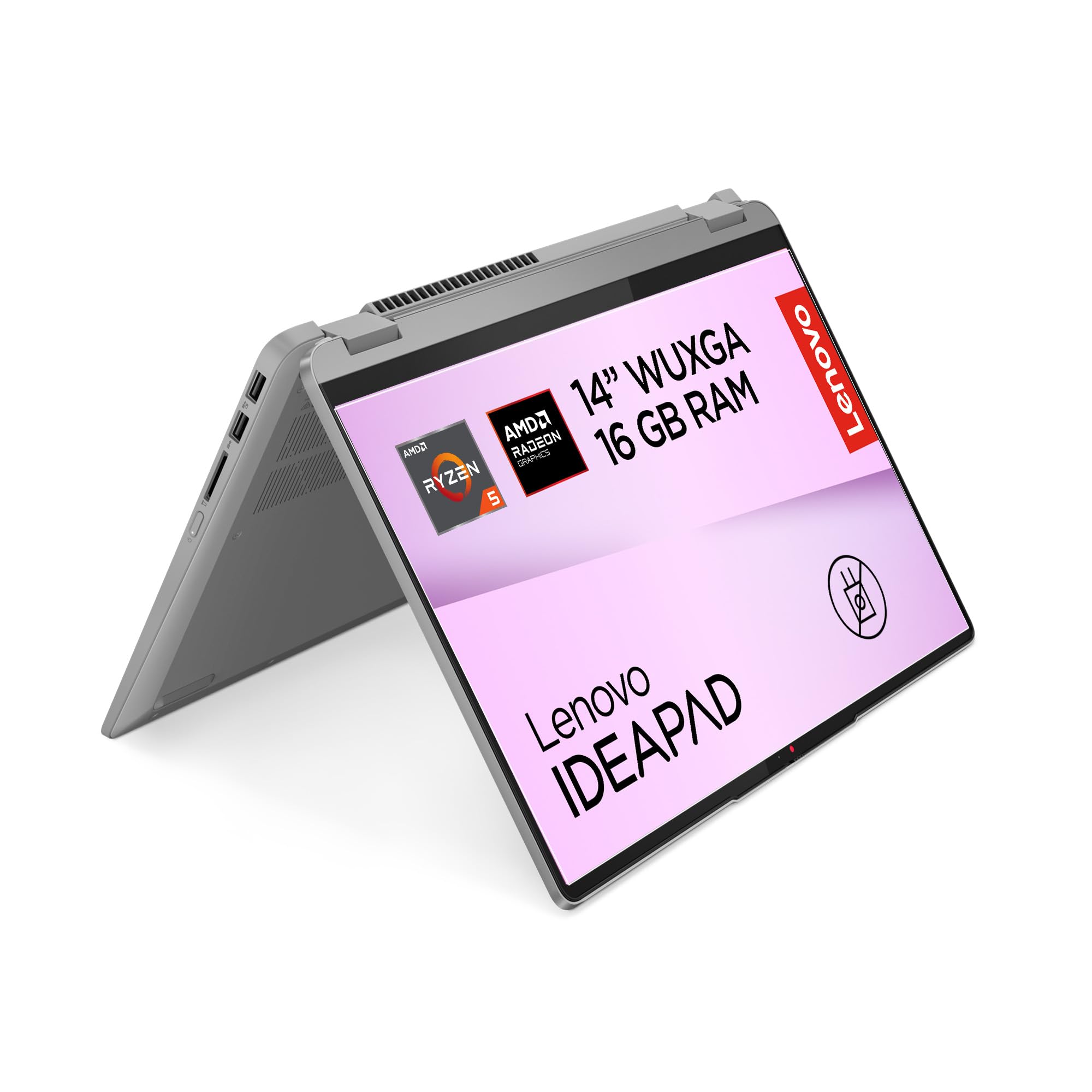 Lenovo IdeaPad Flex 5 Notebook Display 14" Touch IPS (1920x1200) IPS, AMD Ryzen 5 7430U, RAM 16GB, 512GB SSD, Digital Pen inclusa, Windows 11, Tastiera italiana QWERTY, Grey - Caricatore non incluso