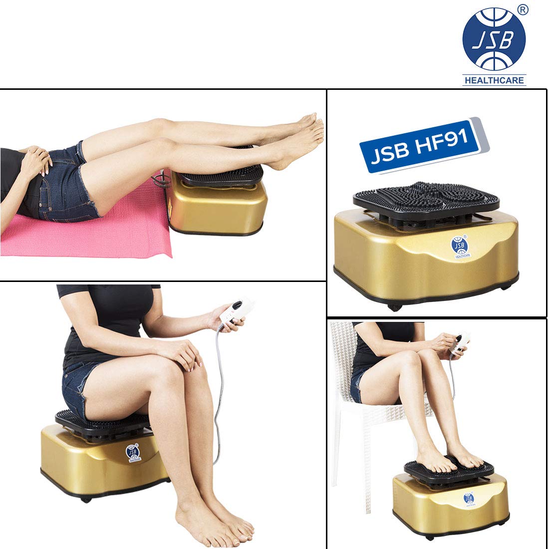 JSB HF91 Blood Circulation Massager Machine with Accupressure Mat for Pain  Relief (AC Powered) (Gold)