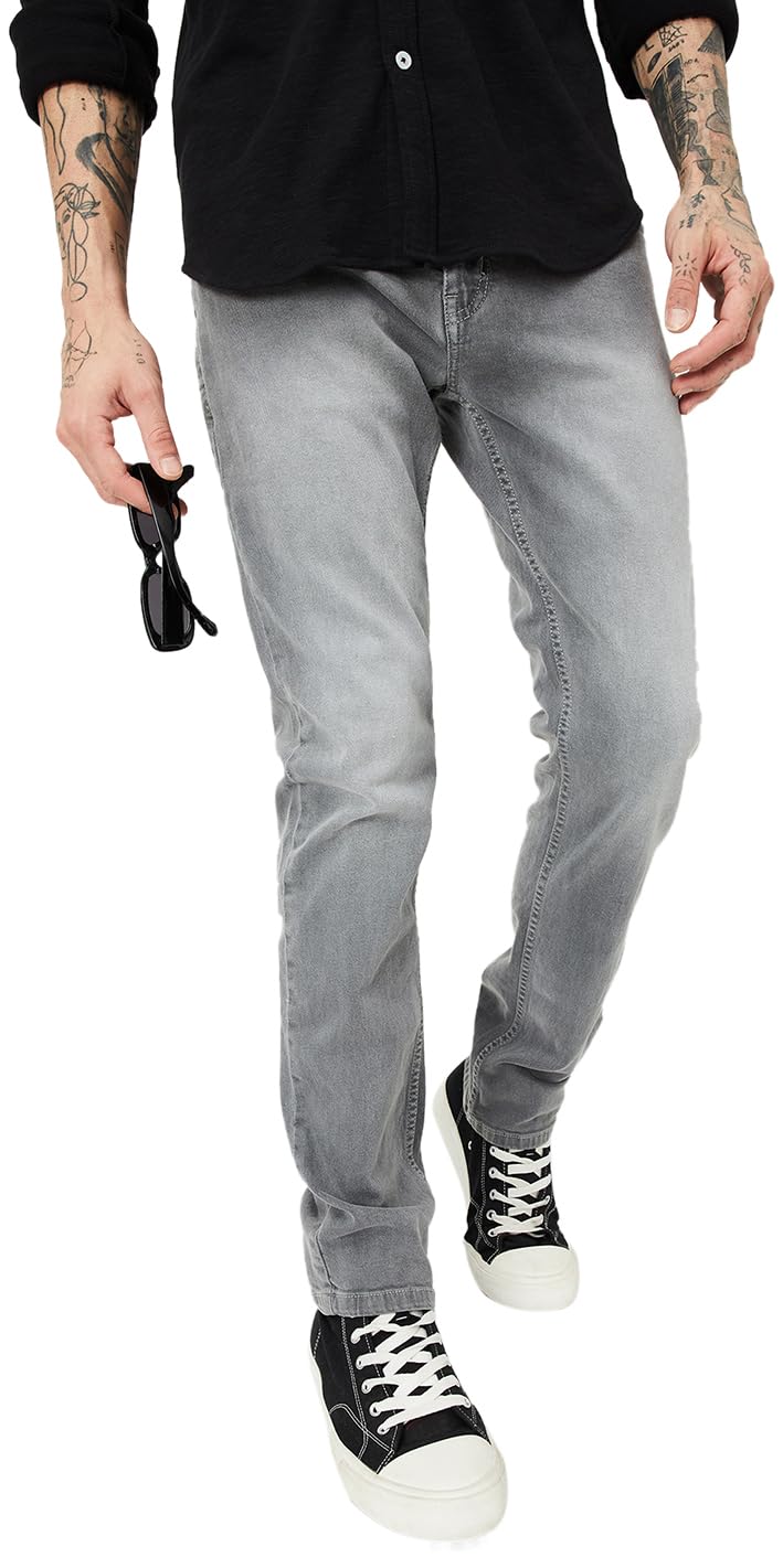 max Men's Slim Fit Mid Rise Jeans-picture-39