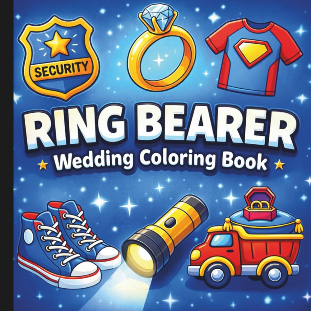 Ring Bearer Wedding Coloring Book: Wedding Themed Coloring Book For Kids (WEDDING CELEBRATION COLORING AND ACTIVITY BOOKS)