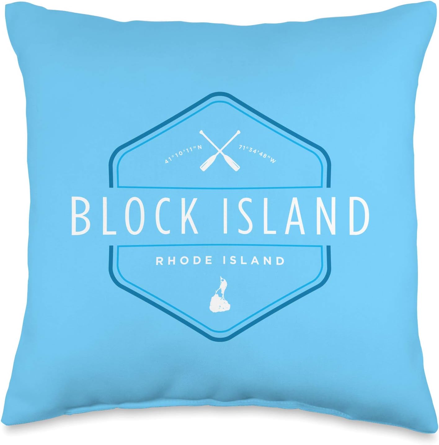 Block Island Rhode Island Beach Graphic Throw Pillow